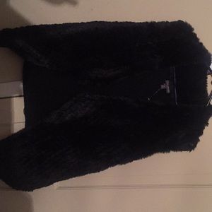 Black micro suede vest